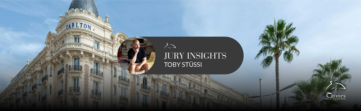 Title photo: the famous Carlton hotel in Cannes, superimposed by a badge with a photo of Toby St&uuml;ssi along with the article title.